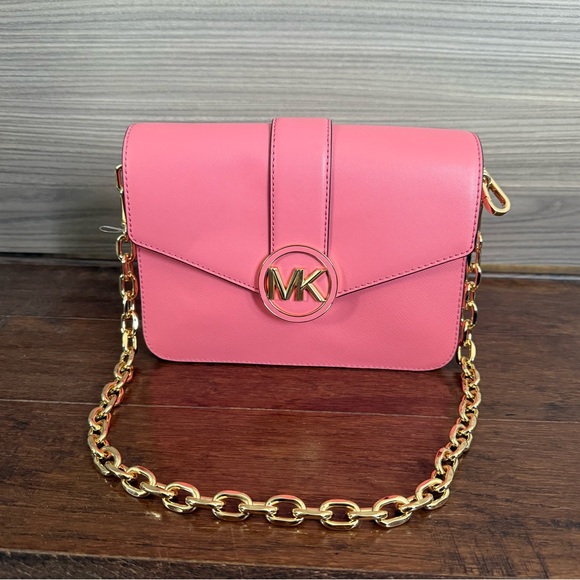 Michael Kors Carmen Medium Convertible Shoulder Bag Tea Rose - Picture 2 of 8